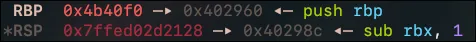 RBP pointing to fini_array before the pivot